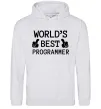 Женская толстовка (худи) World`s best programmer Серый меланж Женская толстовка (худи) World`s best programmer Серый меланж фото