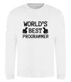 Світшот World`s best programmer Білий фото