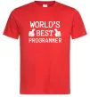 Чоловіча футболка World`s best programmer Червоний Чоловіча футболка World`s best programmer Червоний фото
