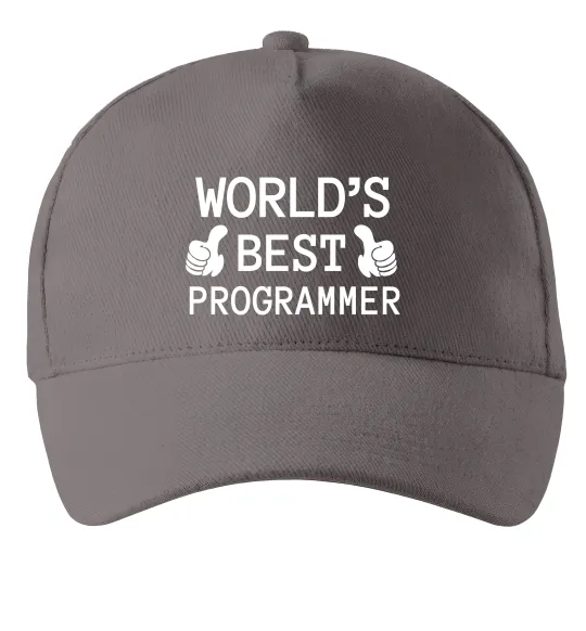 Кепка World`s best programmer Серый фото