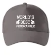 Кепка World`s best programmer Серый фото