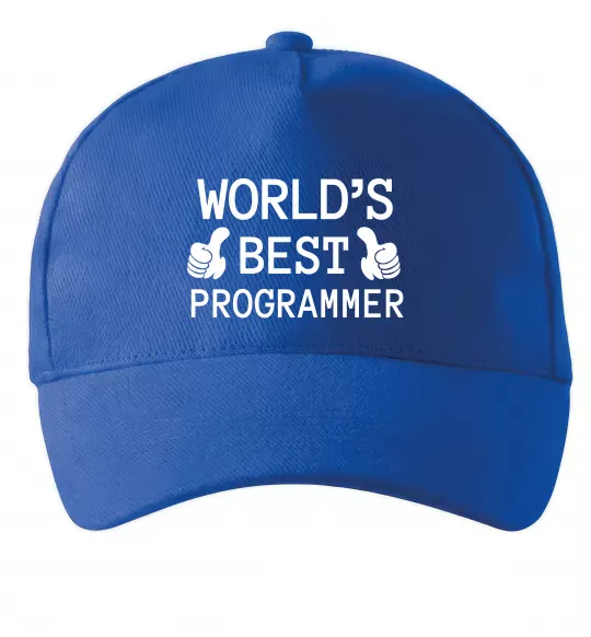 Кепка World`s best programmer Яскраво-синій фото