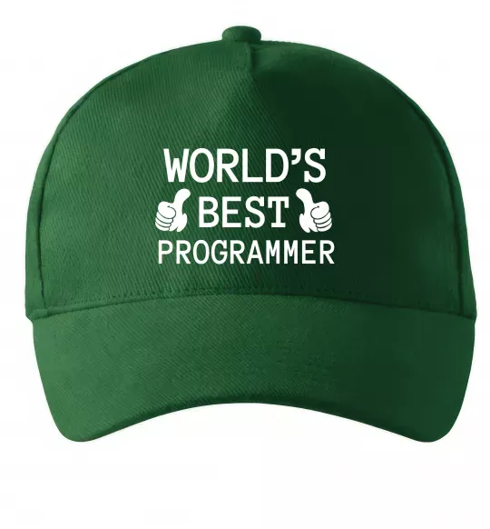 Кепка World`s best programmer Темно-зелений фото