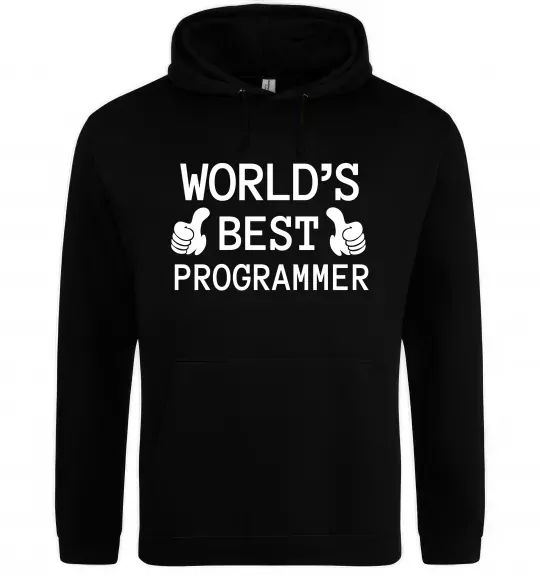 Женская толстовка (худи) World`s best programmer Черный фото