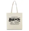 Еко-сумка Best дідусь in the galaxy Бежевий фото