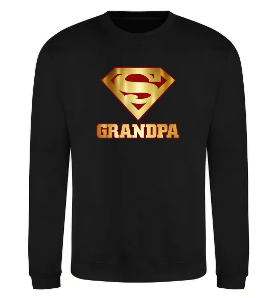 Свитшот Super grandpa Черный фото