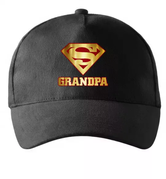 Кепка Super grandpa Чорний фото