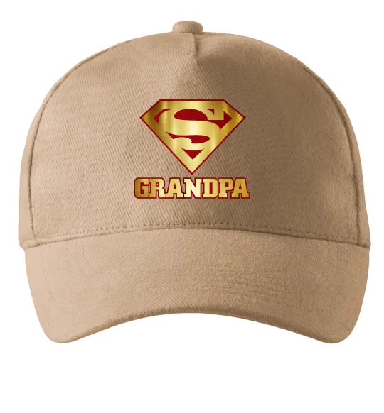 Кепка Super grandpa Песочный фото