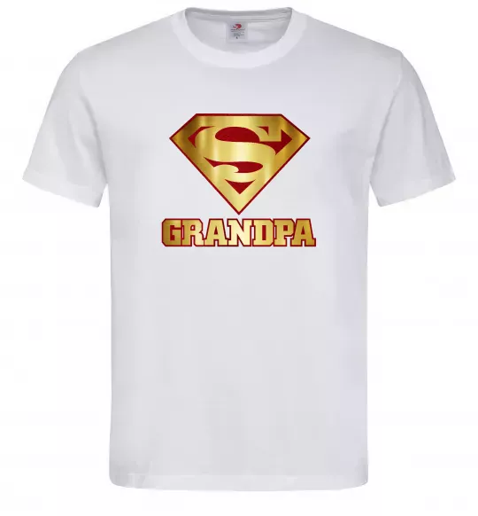 Чоловіча футболка Super grandpa Білий фото