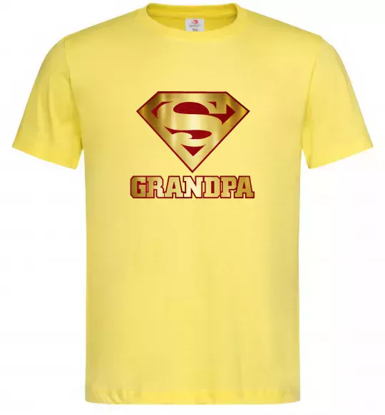 Чоловіча футболка Super grandpa Лимонний фото