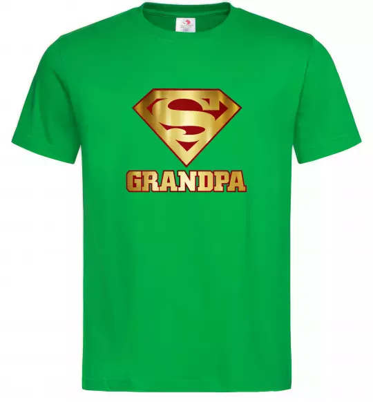 Чоловіча футболка Super grandpa Зелений фото