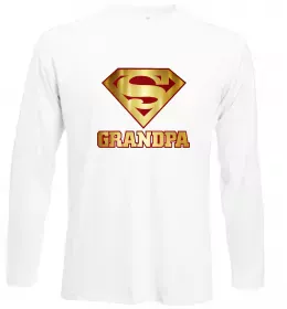 Лонгслів Super grandpa Білий фото