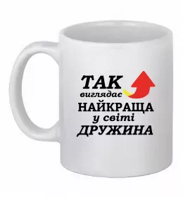 Чашка керамическая My husband is ukrainian Белый фото