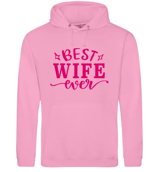 Жіноча толстовка (худі) Best wife ever Рожевий фото
