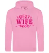 Жіноча толстовка (худі) Best wife ever Рожевий фото