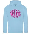 Жіноча толстовка (худі) Best wife ever Блакитний фото