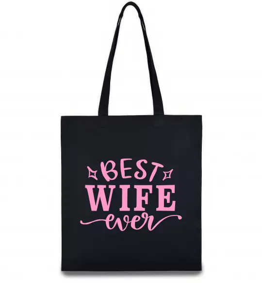 Еко-сумка Best wife ever Чорний фото