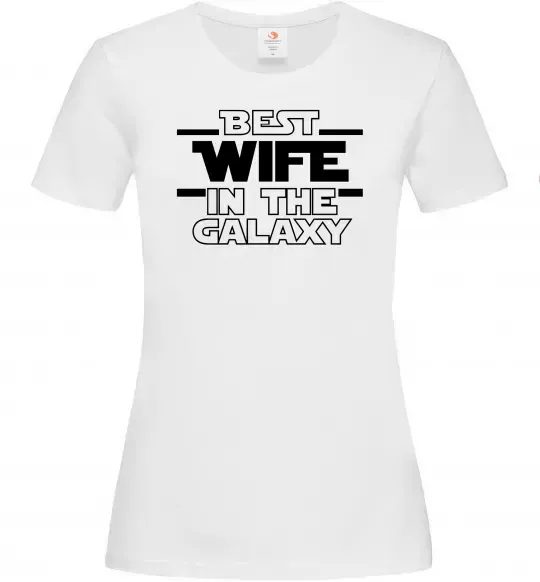 Жіноча футболка Best wife in galaxy Білий фото