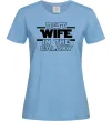 Жіноча футболка Best wife in galaxy Блакитний фото