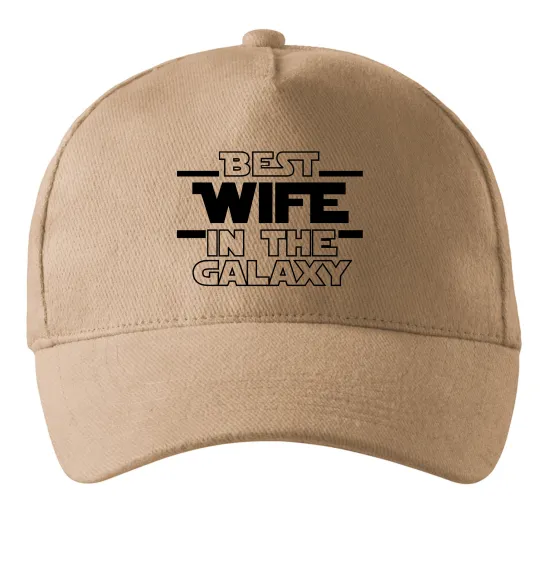 Кепка Best wife in galaxy Пісочний фото