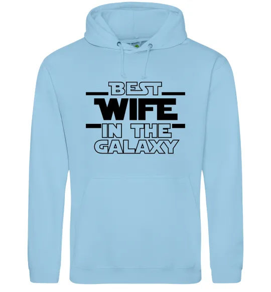 Женская толстовка (худи) Best wife in galaxy Голубой фото