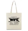 Еко-сумка Best wife in galaxy Бежевий фото