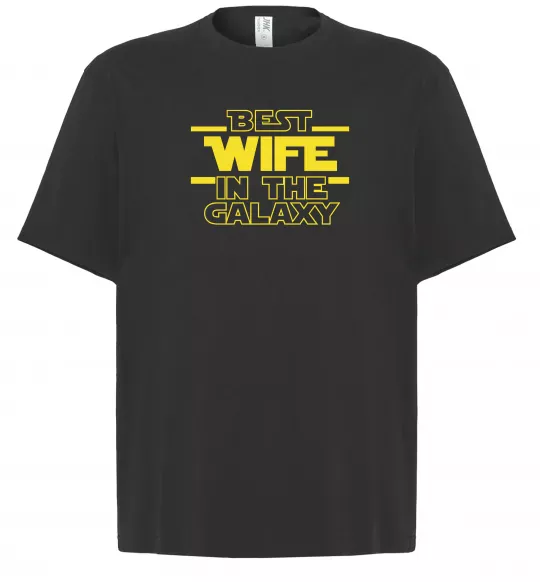 Футболка Оверсайз Best wife in galaxy Чорний фото