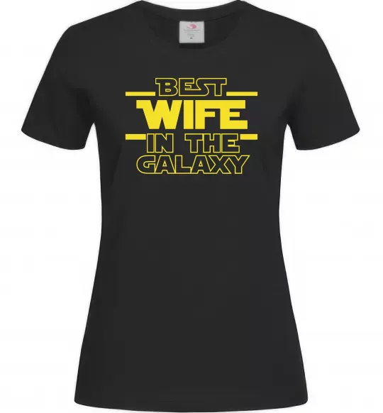 Жіноча футболка Best wife in galaxy Чорний фото