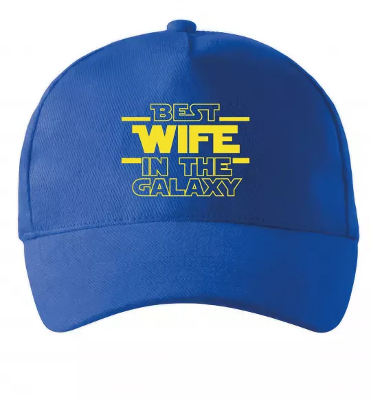 Кепка Best wife in galaxy Яскраво-синій фото