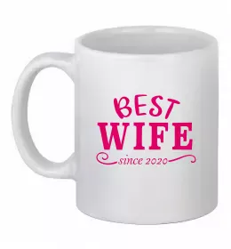 Чашка керамическая Best wife since Белый фото