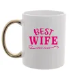 Чашка с цветной ручкой Best wife since Золото Чашка с цветной ручкой Best wife since Золото фото