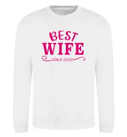Свитшот Best wife since Белый фото