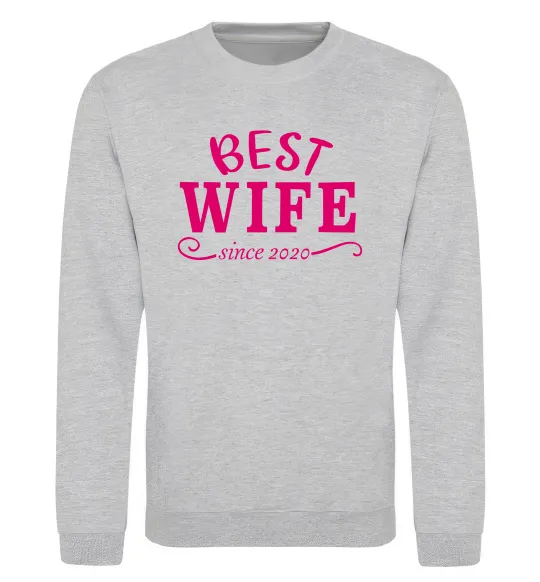 Світшот Best wife since Сірий меланж фото
