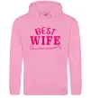 Женская толстовка (худи) Best wife since Розовый фото