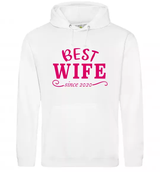 Женская толстовка (худи) Best wife since Белый фото