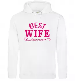 Женская толстовка (худи) Best wife since Белый фото