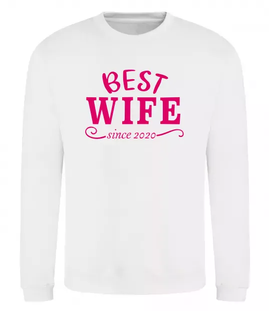Свитшот Best wife since Белый фото