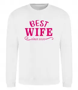 Свитшот Best wife since Белый фото