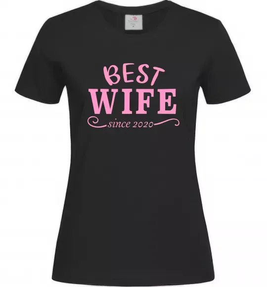 Жіноча футболка Best wife since Чорний фото