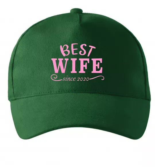 Кепка Best wife since Темно-зеленый фото