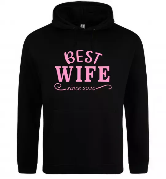 Женская толстовка (худи) Best wife since Черный фото
