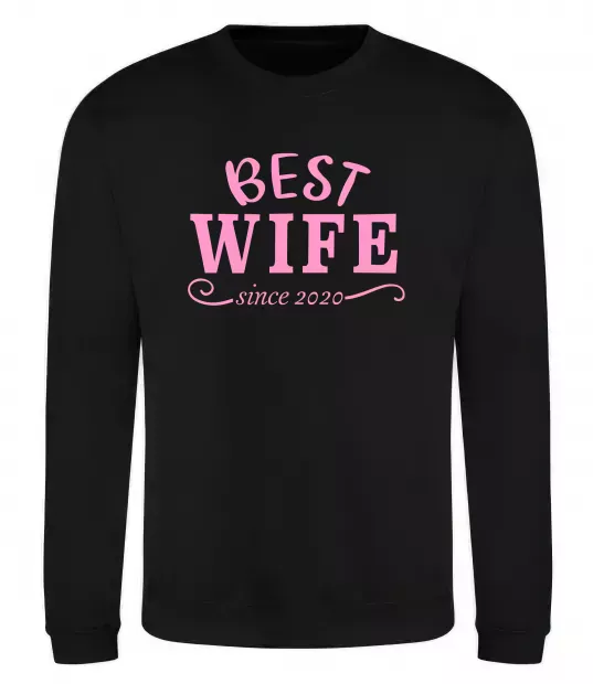 Свитшот Best wife since Черный фото