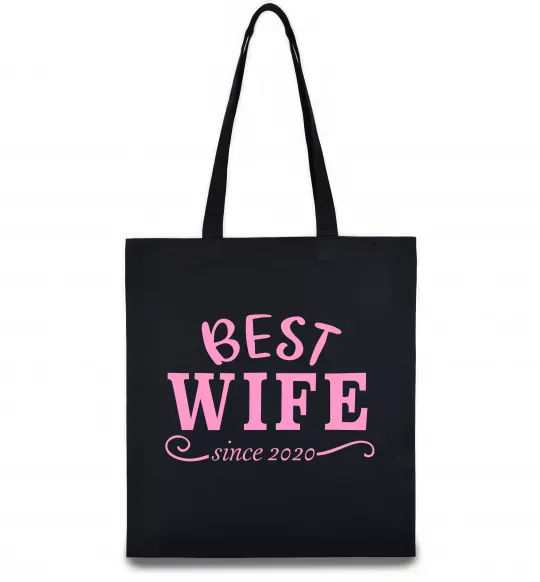 Эко-сумка Best wife since Черный фото