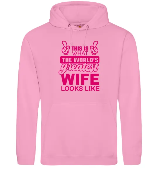 Жіноча толстовка (худі) Greatest wife looks like Рожевий фото