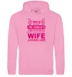Жіноча толстовка (худі) Greatest wife looks like Рожевий фото