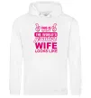 Жіноча толстовка (худі) Greatest wife looks like Білий фото