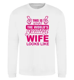 Свитшот Greatest wife looks like Белый фото