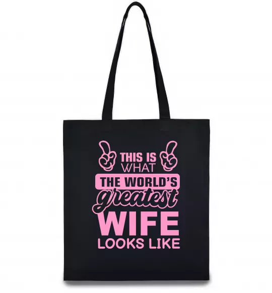 Эко-сумка Greatest wife looks like Черный фото