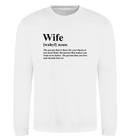 Свитшот Wife person that you love Белый фото