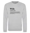 Світшот Wife person that you love Сірий меланж фото